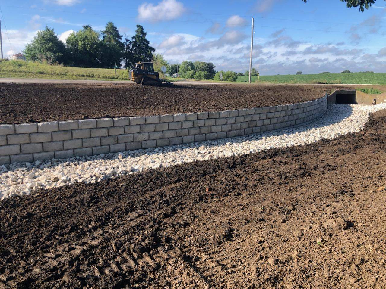 AKW excavator at work on a central Illinois job site